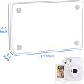 5pcs Gift Acrylic Fridge Magnetic Photo Frame Transparent Double Sided Card Display Frame Reusable Wide Use Refrigerator Magnet Picture Frame for Instant Photo. 