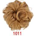Human Real Natural Curly Messy Bun Hair Piece Scrunchie Hair Extensions Wig. 