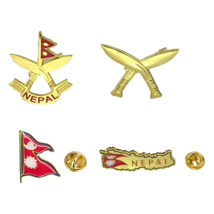 Nepal Flag Badge For Coat Shirt And Cap