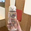 NAMUNY Plastic Water Bottle Water Cup with Straw Large Capacity Portable Drop Resistant and Portable Cup Cartoon Suction Cup. 