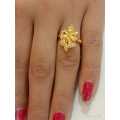 Gold Plated Ganesh Design Ring For Women. 