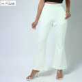 KADE White Belly Formal Pants For Women. 