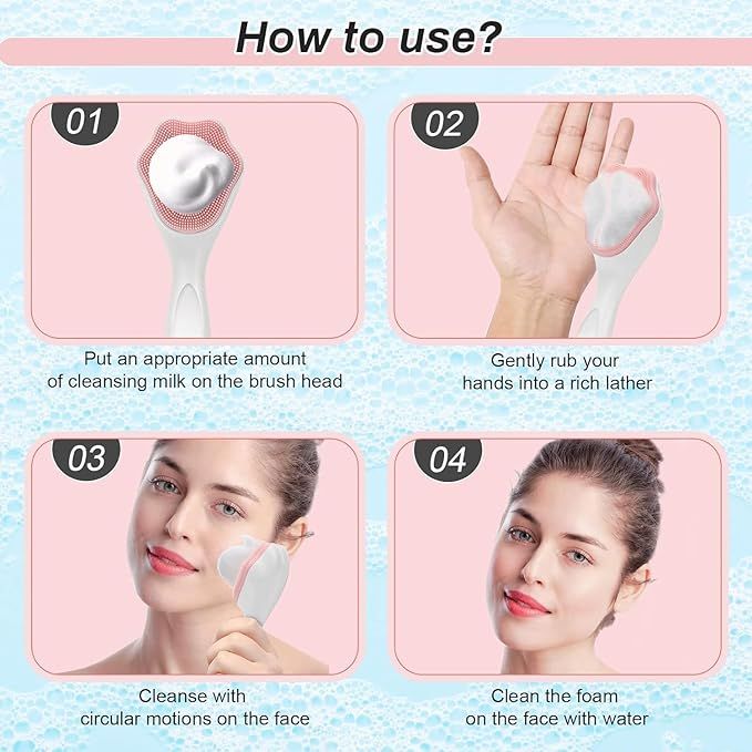 Silicone%20Face%20Scrubber%202%20Pack%20Face%20Brush%20Exfoliating%20Brush,%20Coldairsoap%20Silicone%20Facial%20Cleansing%20Brush,%20Handheld%20Face%20Wash%20Brush%20for%20Pore%20Cleansing,%20Face...%20-%20Image%203