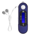 MP3 Player MP3 USB Player with Earphone 8GB, Portable with LCD Screen for Walking Running (Blue). 