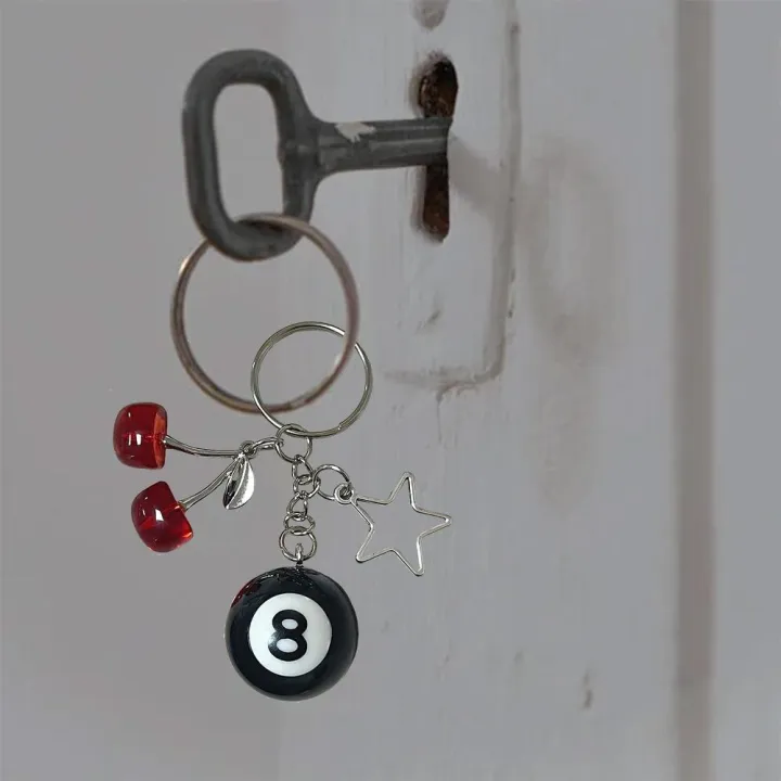 0.98in%208%20Ball%20Keychain%20Unique%20Star%20Cherry%20Billiard%20Keychain%20Red%20Creative%20Pool%20Ball%20Keychain%20for%20Gift%20Men%20Women%20Teens%20Car%20Keys%20-%20Image%208