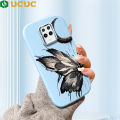 UCUC for Redmi Note 9 Pro Note 9S Note 9 Pro Max Xiaomi Poco M2 Pro Back Cover Half a Butterfly Luxury Plating Lens Soft Candy Phone Case. 