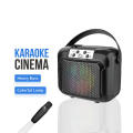 Portable 4-Inch Bluetooth DJ Speaker Set – Wireless Microphone, Powerful Bass, LED Party Lights, Home Entertainment & Outdoor Music Speaker. 