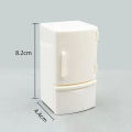 1/12 Mini Dollhouse White Refrigerator With Food Set Kitchen Toys Miniature Furniture Fridge Decorations For Kids Gift YUEYING. 