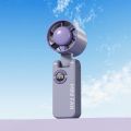 Pocket 199 Gears Foldable Handheld Fan High-Speed Portable Cooling Fan Digital Display Adjustable Speed Small Electric Fan Travel. 