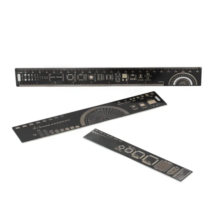 3 PCS High Precision 15cm / 20cm / 25cm Size Multifunctional PCB Ruler ...
