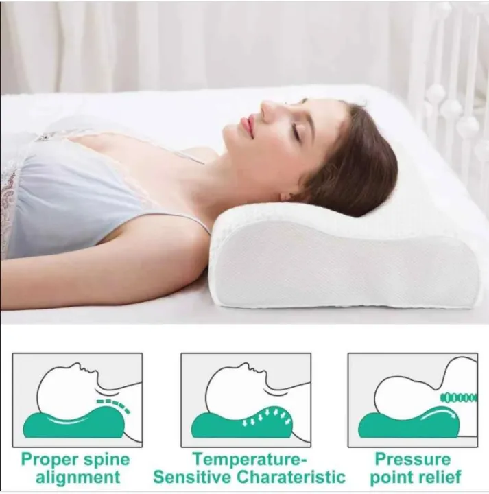 Natural Latex Pillow Sleeping Bedding Cervical Massage Pillow Neck Bonded Care Anti Snoring Memory Pillow Zero Gravity Memory Pillow Daraz .np