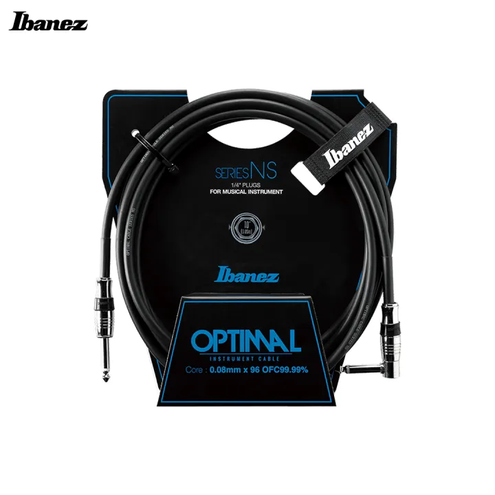 Ibanez%20Guitar%20Cable%20NS10L%20Straight%20to%20Right%20Angle%20Instrument%20Cable%20-%20Image%202