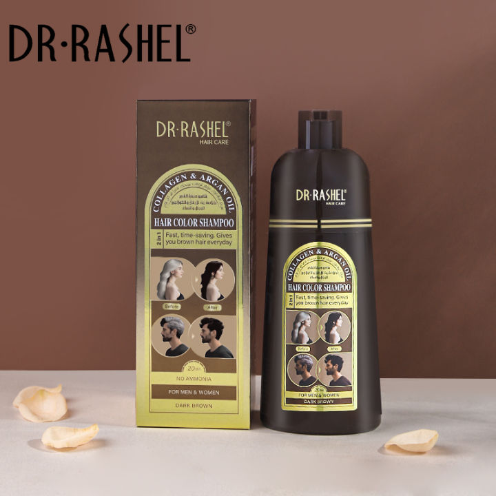 Dr.Rashel%20Collagen%20And%20Argan%20Oil%20Hair%20Color%20Shampoo-%20%20Dark%20Brown%20(400ML)%20-%20Image%202