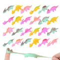 Fashion 10Pcs Finger Dinosaur Catapult Funny Sticky Dino Toys For Kids Favor Birthday Baby Shower Party Gift Bag Pinata Filler. 
