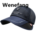 Wenefang 2021 Summer Mesh Breathable Caps Retractable Visor Hat Woman Beach High Quality Hat Headwear Men Fishing Hiking Outdoor UV Protection Cap. 