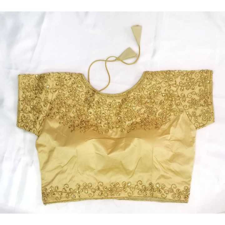 Readymade Golden Blouse For Women Traditional Saree or Lehengas