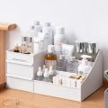 Cosmetic Organizer Box Drawers Storage Plastic Stationary Box Make Up Organiser. 