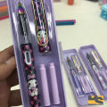 Bizzy Premium quality Kuromi Ink pen with crystal box / fountain pen with 2 cartridges cute stationery for girls. 