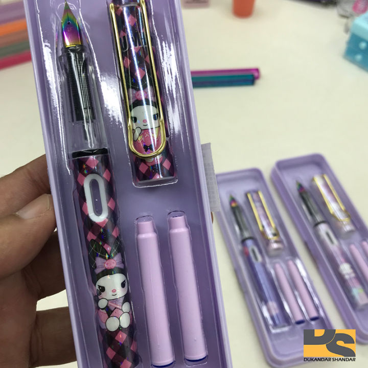 Bizzy%20Premium%20quality%20Kuromi%20Ink%20pen%20with%20crystal%20box%20/%20fountain%20pen%20with%202%20cartridges%20cute%20stationery%20for%20girls%20-%20Image%204