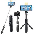 R15 Bluetooth Extendable Selfie Stick With Led Light Wireless Remote And Tripod Stand. 