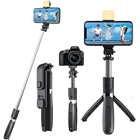 R15%20Bluetooth%20Extendable%20Selfie%20Stick%20With%20Led%20Light%20Wireless%20Remote%20And%20Tripod%20Stand%20-%20Image%203