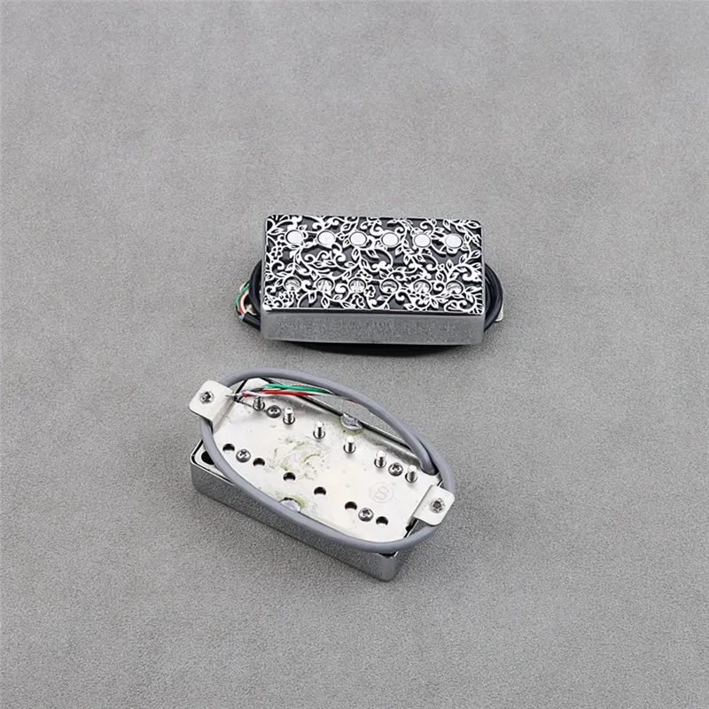2Piece Openwork 12 Hole Humbucker Guitar Pickup Cover Replacement
