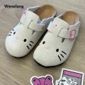 Wenefang Sanrio Hello Kitty Cute Anime Slippers Summer Female Thick Sole Fashion Flat Shoes Sweet Cartoon Outdoor Anti Slip Slippers Girl Gift. 