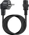 Power cord cable, devices power cable grounded plug C13 bus 1.5m for PC Monitor Computer Printer etc.. 