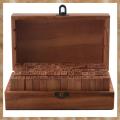 Kqueebee Pack of 70pcs Rubber Stamps Set Vintage Wooden Box Case Alphabet Letters Number Craft (No Ink Pad Included). 