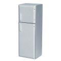 NAMUNY 1/12 Miniature Wooden Double Door Refrigerator Simulation Fridge Model for Doll House Decoration Silver. 