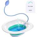 Foldable Toilet Sitz Bath Tub Hip Basin With Flusher for Postpartum Recovery. 