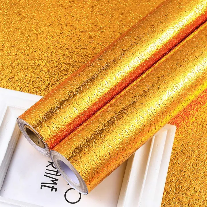Wall%20Stickers%20Silver/Golden%20Wallpaper%20Living%20Room,%20Bedroom,%20Kitchen%20Floral%20Home%20Interior%20Decoration,%20DIY%20Self%20Adhesive%20Waterproof%20(3%20meter)%20-%20Image%203