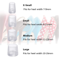16 Pairs High Heel Protector Heel Repair Caps Covers, Extra Small, Small, Medium, Large, Clear High Heel Protectors. 