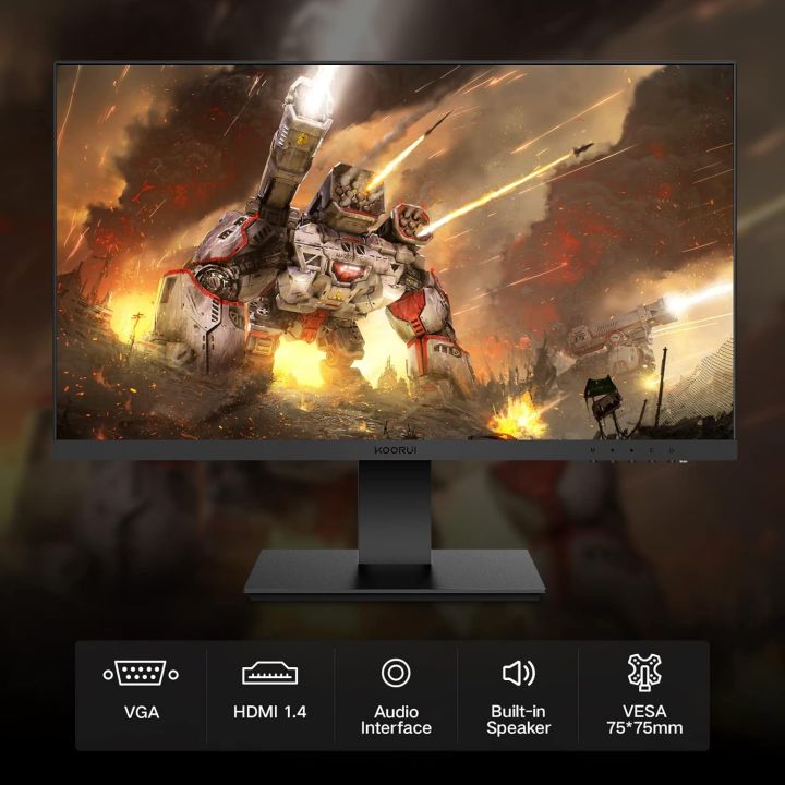 KOORUI%20S01%20Monitor%2021.5%20Inch%20Gaming%20Monitor%20FHD%201080P/Full%20HD%20100HZ%20PC%20Monitor%20VA%20Panel%20LCD%20Display%20with%20Speakers%20Adpitive%20sync%20(HDMI/VGA/VESA%20Compatible/Audio%20Terminal)%20-%20Image%205