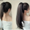 Sutuiying Synthetic Ponytail wig for women, grab clip, high ponytail New simulation, natural micro curl simulation, ponytail. 