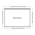 DELI Projector Screen 100 Inch E50448-EU. 