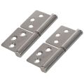 NAMUNY 2 Pcs 3 Inch 360 Degree Rotating Window Door Flag Hinge & 100Pcs Flat Self-Tapping Screw. 