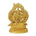 Copper/Gold Plated Lord Chandi Statue - 4". 