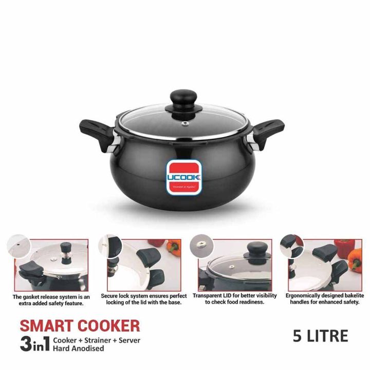 UCOOK%20Smart%203%20in%201%20Induction%20Base%20Multipurpose%20Pressure%20Cooker,%205%20Litre,%20Black%20-%20Image%203