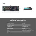 Fantech Maxpower MK853 RGB Mechanical Gaming Keyboard Programmable & Macro Anti Ghosting with Wrist Rest. 