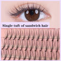 Anlinnet Professional Makeup 60 clusters Personal Cluster Eyelash Single tuft of M sandwich eyelash Grafting False Eyelashes. 