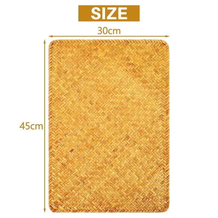 NAMUNY%20Pack%20of%203,%20Natural%20Seagrass%20Place%20Mat,%2017.7inch%20x%2012inch,%20Hand-Woven%20Rectangular%20Rattan%20Placemats%20-%20Image%205