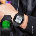 SKMEI 1610 Fashion Electronic Countdown LED Display WristWatch For Men - Black. 