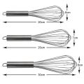 Stainless Steel Kitchen Utensil Balloon Shape Wire Whisk, Egg Beater, Kitchen Tool (Small). 