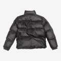 Black Silicon Puffer Jacket For Girls. 