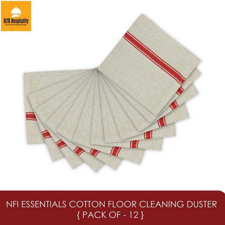 Kitchen Duster Wet & Dry Cotton Cleaning Cloth Mop 20*20 Pack Of 12Pcs ...