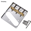 Sutuiying Pro Telecaster TL Bridge Upgrade | 6-Point Brass Saddles + Ashtray Design | CNC Aluminum Base for Vintage Tone Enhancement. 