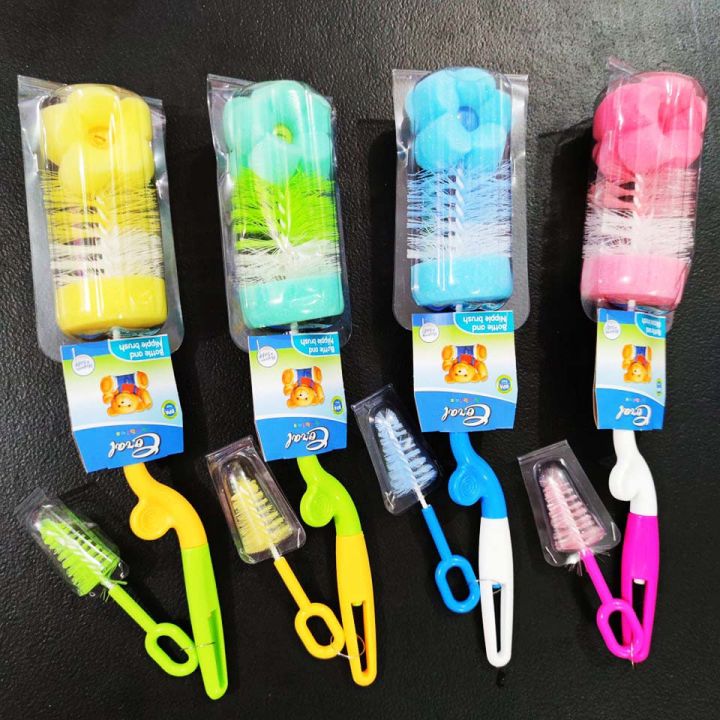 Mumlove 2in1 Baby Bottle Brush - BPA-Free Cleaning Brush for Baby Bottles and Accessories