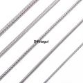 Difutagui 0.9/1.2/1.5/2/2.4mm Stainless Steel Square Snake Chain Special Necklace Silver Color For Men Women's Fashion Jewelry. 