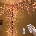 DIY Cherry Enchanted Willow Vine Lights,4 FT 48 LED Cherry Blossom Lights. 